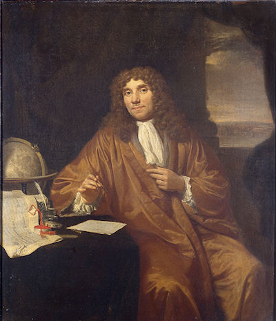 portrait of Antony van Leeuwenhoek